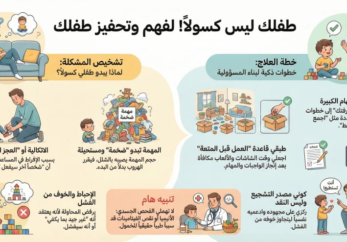 "مش بيتحرك من مكانه!".. هل ابنك "كسول" ولا فيه سر تاني؟ دليلك النفسي عشان تحركيه وتخليه يتحمل المسؤولية من غير صريخ