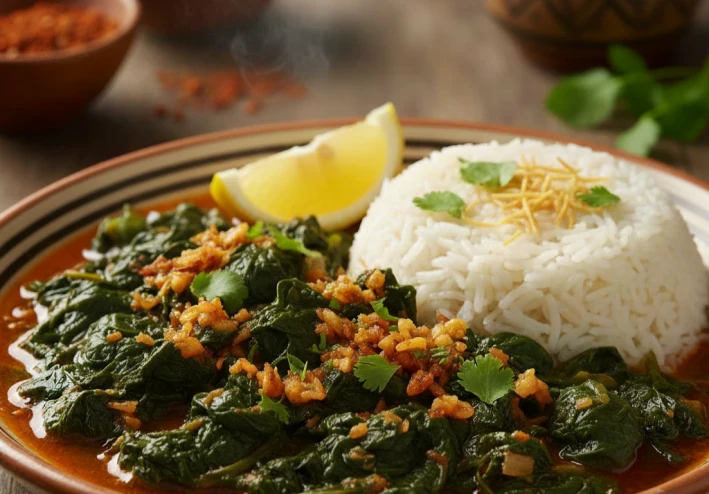 طريقة سهلة و سريعة لعمل طبق السبانخ الشهي بدون لحم.