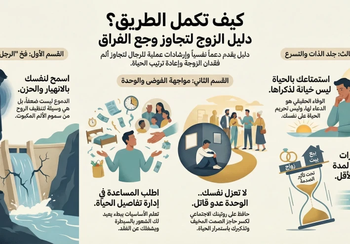 وجع فراق الزوجة: إزاي ترجع تتنفس وتكمل حياتك بعد ما شريكة عمرك سابتك لوحدك؟