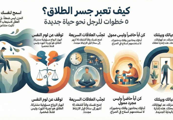 وجع الطلاق عند الرجالة: إزاي تخرج من التجربة دي سليم نفسياً وتبدأ من جديد؟