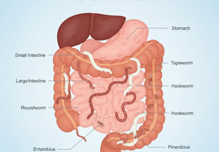 الديدان التي تصيب الإنسان: الأسباب والأعراض وطرق الوقاية والعلاج الطبيعي