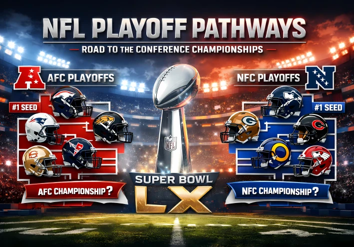 NFL Playoff Pathways Unveiled: How the AFC & NFC Could Reach Conference Championship Showdowns