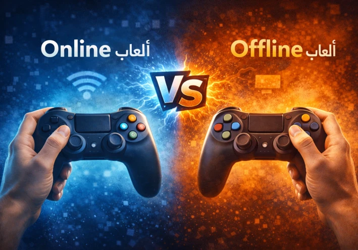 الفرق بين ألعاب Online وOffline وتأثير كل نوع على اللاعب