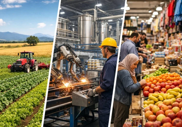 التجارة والفلاحة والصناعة: دعائم أساسية لتنمية الاقتصاد