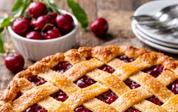 🥧 فطيرة الكرز بالسكر - حلوى كلاسيكية بطعم غني ولمسة منزلية 🍒✨