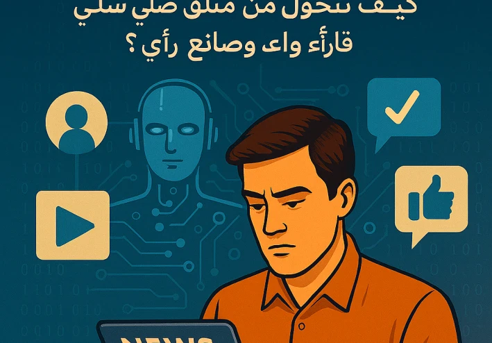 الأخبار العامة في عصر الذكاء الاصطناعي: كيف تتحول من متلقٍّ سلبي إلى قارئ واعٍ وصانع رأي؟
