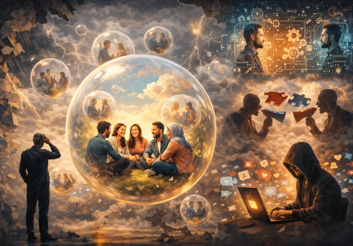 لماذا نحب آراء من يشبهوننا فقط؟ فقاعة الرأي بين الطمأنينة النفسية وأزمة التفكير النقدي