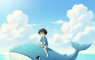 الحوت الطيب والصبي في المحيط