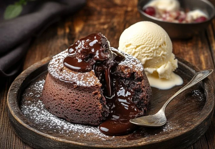 طريقة عمل المولتن كيك في البيت بسهولة | مولتن كيك بقلب شوكولاتة سايح