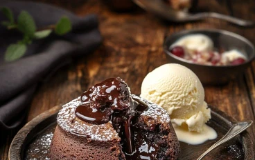 طريقة عمل المولتن كيك في البيت بسهولة | مولتن كيك بقلب شوكولاتة سايح