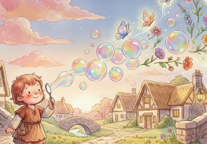 عندما تتحول الكلمات إلى فراشات ملونة: حكاية قرية الكلام المسحور