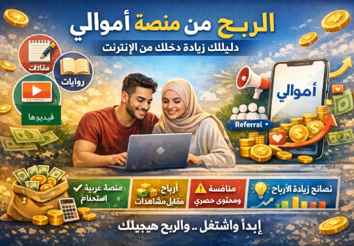 الربح من كتابة المقالات من منصة أموالي والسحب فودافون واتصالات كاش