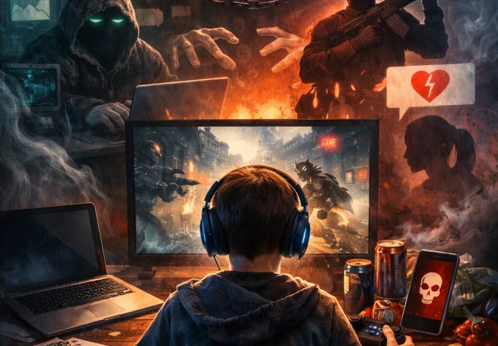 مخاطر الالعاب الالكترونية على الاطفال و المراهقين