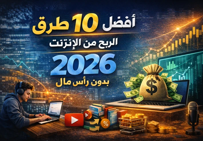 أفضل 10 طرق الربح من الإنترنت في 2026 بدون رأس مال