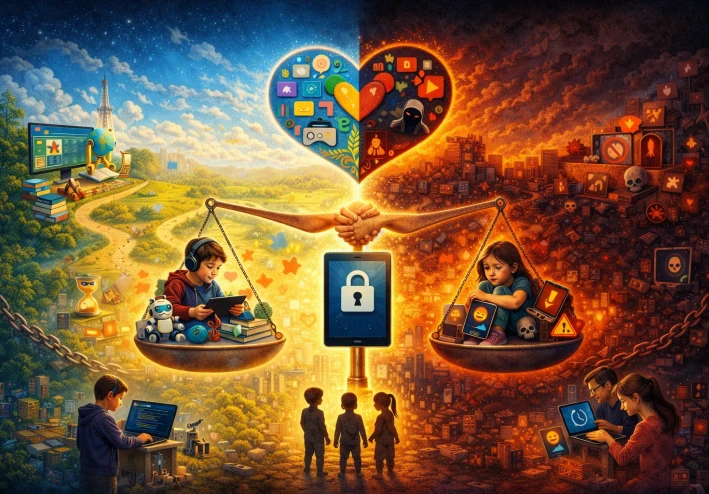 هل يجب منع الأطفال من استخدام الإنترنت؟