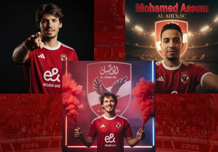 برومبتات جاهزة لعمل صورتك بالذكاء الاصطناعي بتيشرت الاهلي