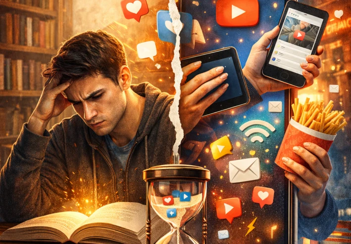 "كيف تغيّر انتباهنا في عصر السرعة؟ ولماذا لم نعد نقرأ كما كنا؟"