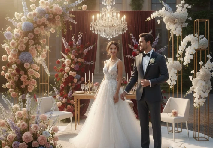 حكاية حب في كل تفصيلة: دليلك الشامل لاختيار ديكور زفاف أحلامك