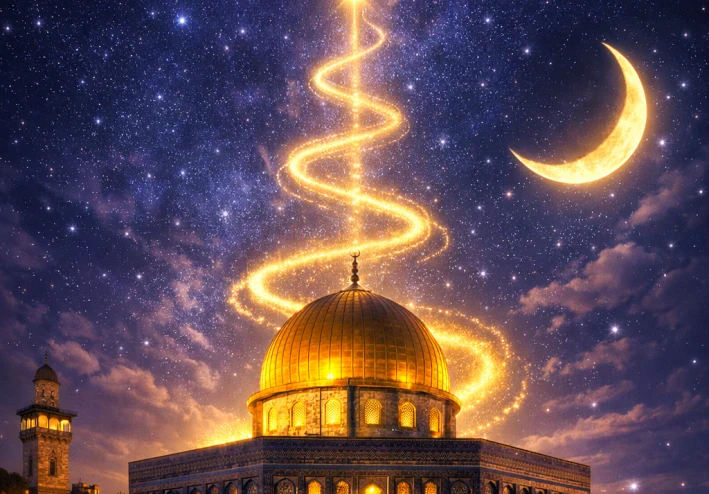 🌙 رحلة فوق حدود الزمان والمكان: القصة الصحيحة الثابتة للإسراء والمعراج