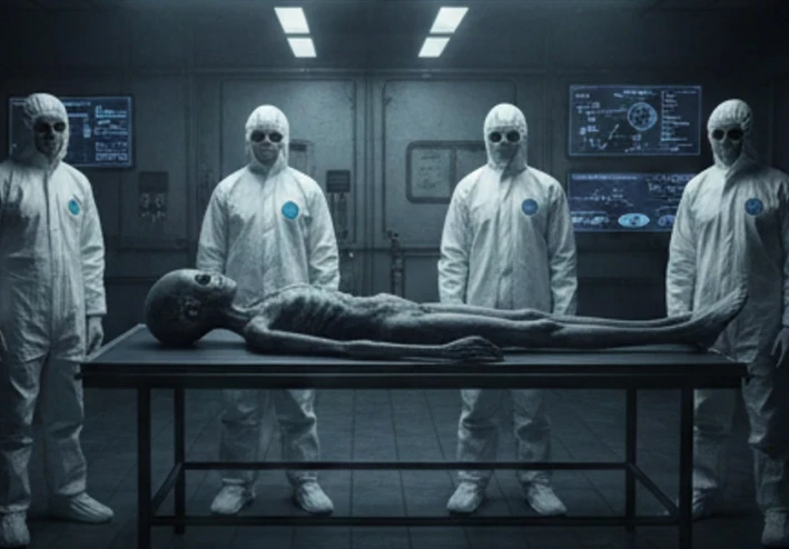 "البنتاغون يكسر حاجز الصمت: الحقيقة المرعبة خلف الأطباق الطائرة وأشلاء الكائنات غير البشرية!"