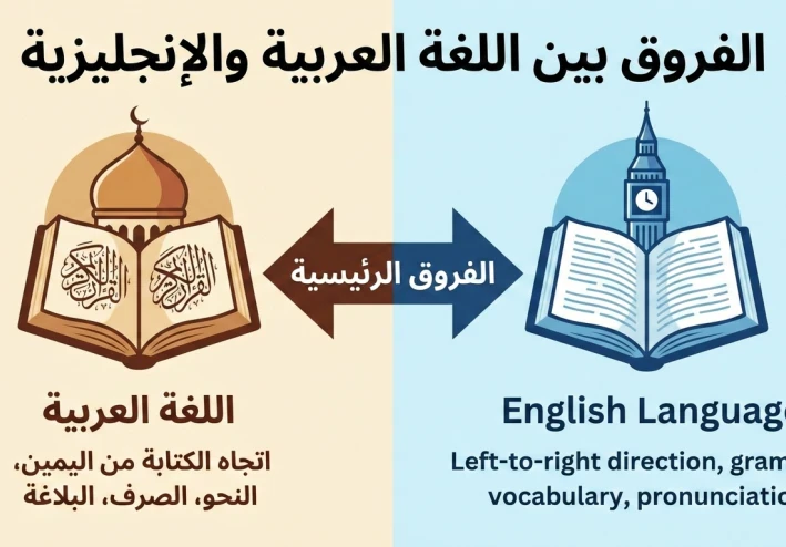 الفرق بين اللغة العربية و الإنجليزية