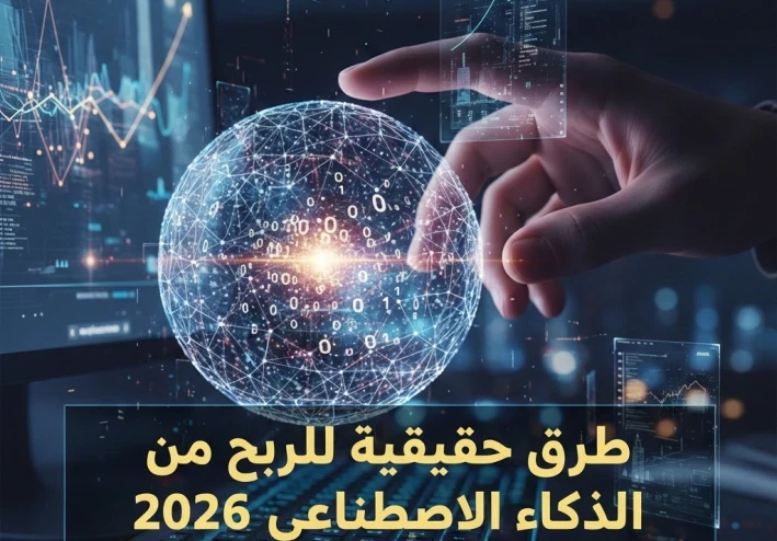 دليلك الشامل للربح من الذكاء الاصطناعي 2026: 5 طرق ذهبية لم تُستنزف بعد (أرباح حقيقية للمبتدئين)