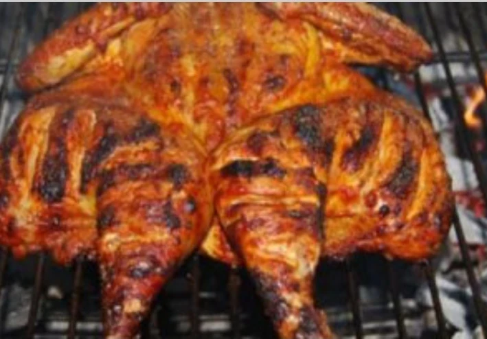 طريقة تحضير  دجاج علي الفحم