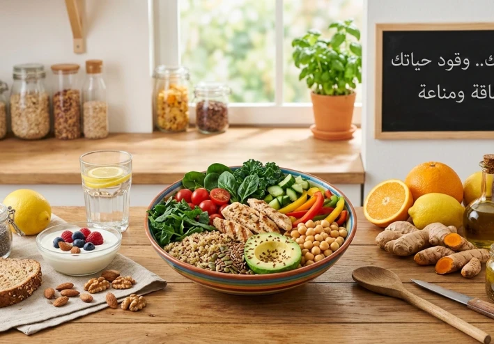 غذاءك.. وقود حياتك: دليل بسيط لنظام غذائي يعيد ضبط طاقتك ويقوي مناعتك