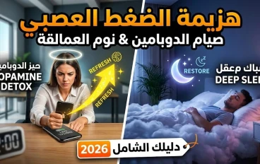 صيام الدوبامين ونوم العمالقة: دليلك الشامل لهزيمة الضغط العصبي في 2026