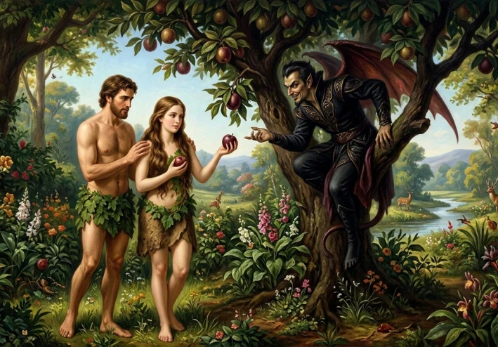 بداية الخلق بين عصية آدم و سوسه ابليس