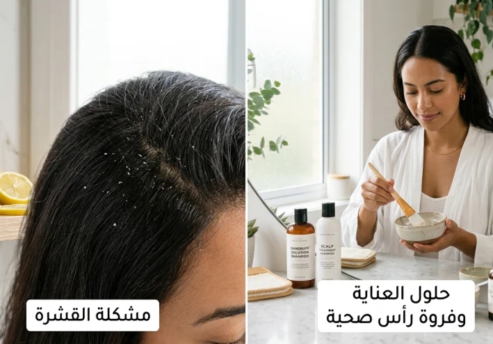 العنايه بالشعر وحل نهائي لازاله القشره لمنع التساقط