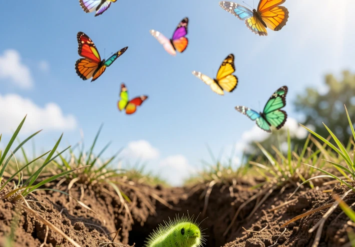 الدودة التي حلمت بالطيران : قصص التحول والأمل