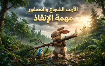 الأرنب الذي تعلّم الشجاعة: حكاية صغيرة عن قلبٍ أصبح كبيرًا