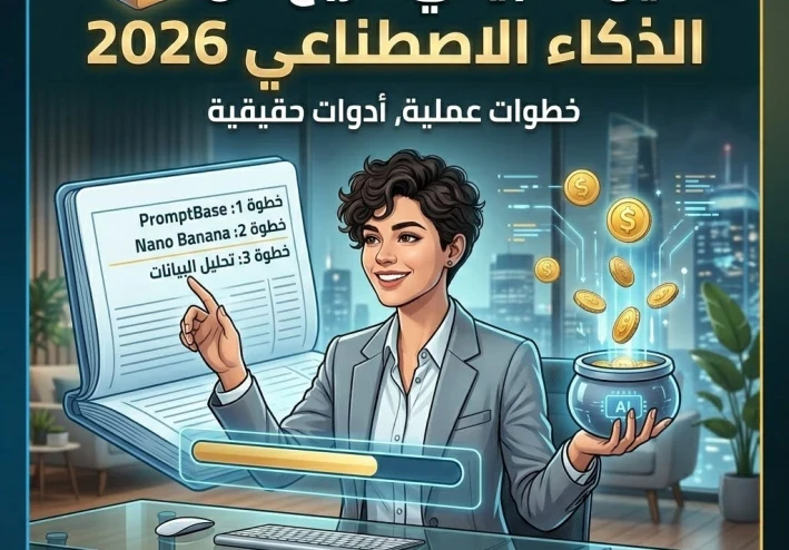 كيفية الربح من الذكاء الاصطناعي 2026: خطوات عملية لجني المال (دليل الأدوات والمنصات)
