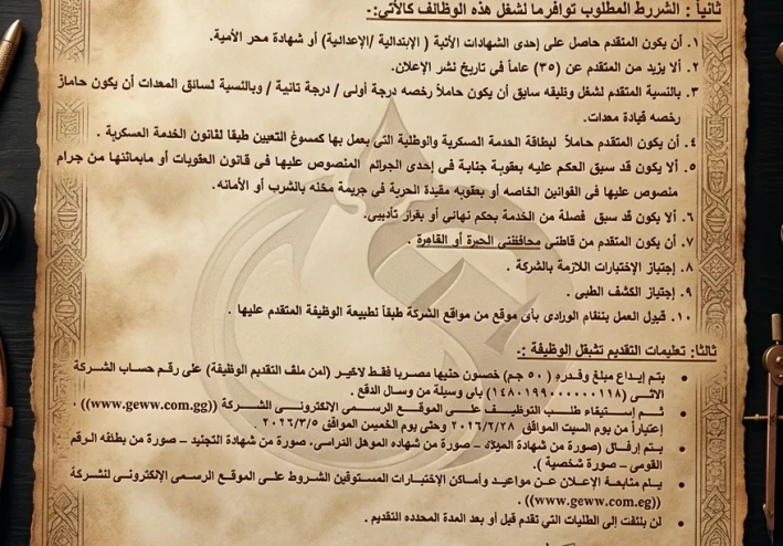 وظائف حكومية 2026 – تعيينات شركة مياه الشرب والصرف الصحي لجميع المؤهلات