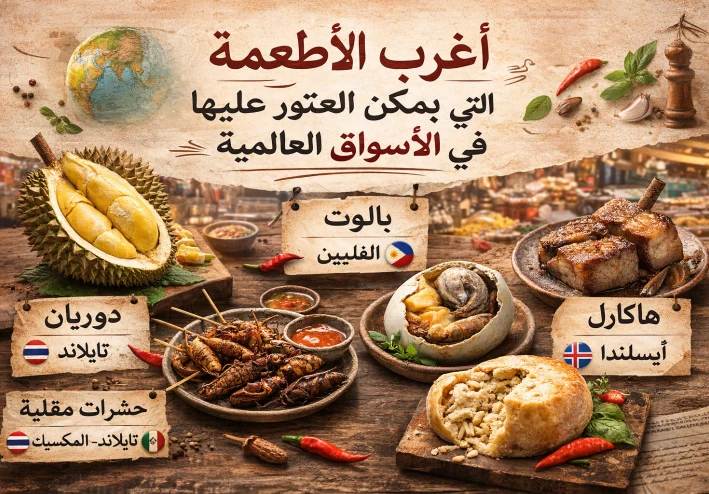 أغرب الأطعمة التي يمكن العثور عليها في الأسواق العالمية