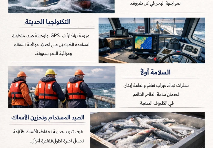مراكب صيد الأسماك القوية: أدوات الصيادين لمواجهة البحر