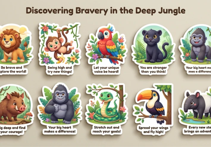 90 ملصقًا تحفيزيًا لطيفًا على شكل حيوانات برية للأطفال (من سن 3 إلى 6 سنوات