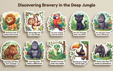 90 ملصقًا تحفيزيًا لطيفًا على شكل حيوانات برية للأطفال (من سن 3 إلى 6 سنوات