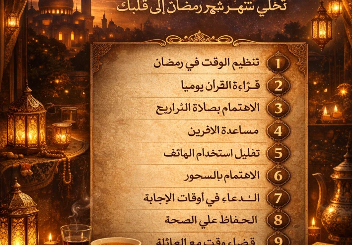 10 عادات بسيطة تخلي شهر رمضان أفضل وأقرب إلى قلبك