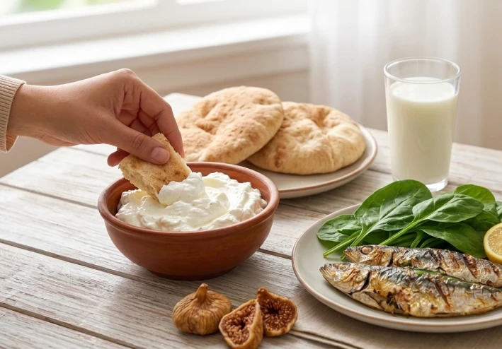 “5 أطعمة وعادات يومية تغنيك عن مكملات الكالسيوم”🦴💪