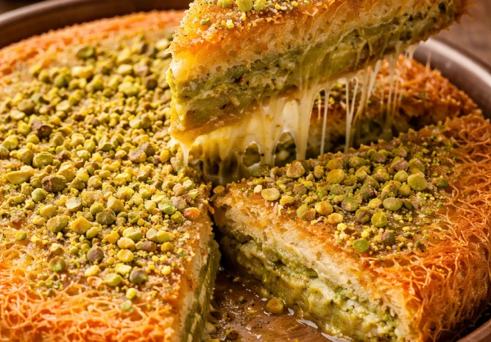 طريقة عمل الكنافة بالباستشيو في المنزل مثل المحلات