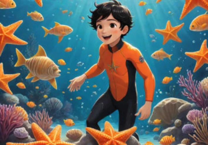 رحلة في أعماق البحر: مغامرة أسامة للبحث عن أخته أماني بين الأسماك السحرية
