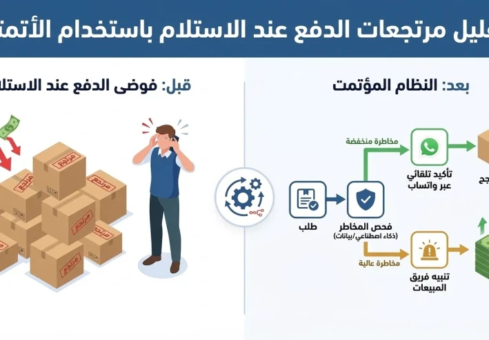 كيفية تقليل مرتجعات الدفع عند الاستلام (COD) باستخدام الأتمتة