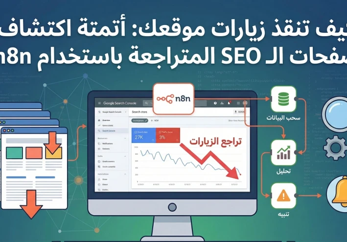 كيف تنقذ زيارات موقعك: أتمتة اكتشاف صفحات الـ SEO المتراجعة باستخدام n8n