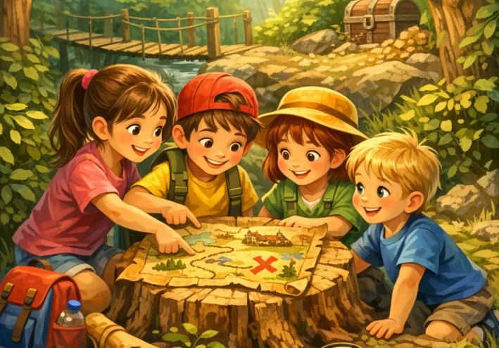 مغامرة الأخوة الأربعة | قصة أطفال عن التعاون والمحبة بين الأخوة