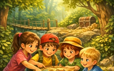 مغامرة الأخوة الأربعة | قصة أطفال عن التعاون والمحبة بين الأخوة