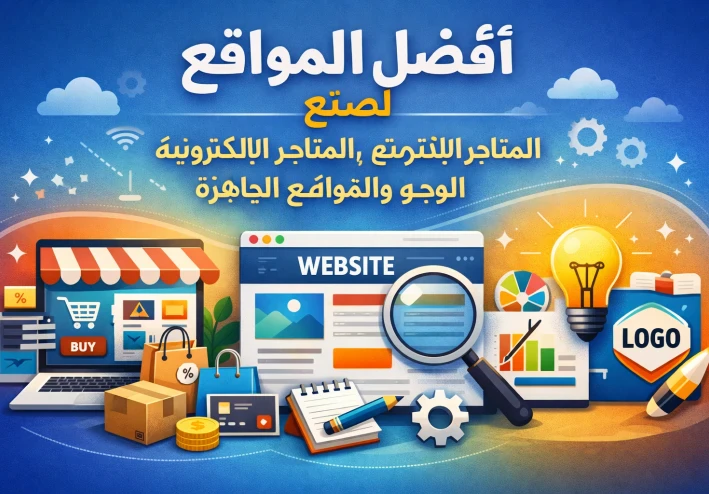 افضل المواقع لصنع المتاجر الإلكترونية وتصميم اللوجو والمواقع الجاهزة