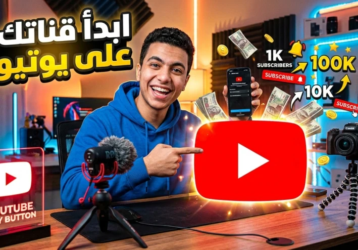 كيف تبدأ صناعة المحتوى على يوتيوب: دليل عملي لبناء قناة ناجحة من الصفر