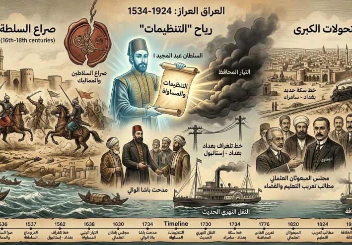 العراق في العهد العثماني: صراع السلطة، رياح "التنظيمات"، والتحولات الكبرى (1534 - 1924)